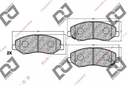 Комплект тормозных колодок DJ PARTS BP1239